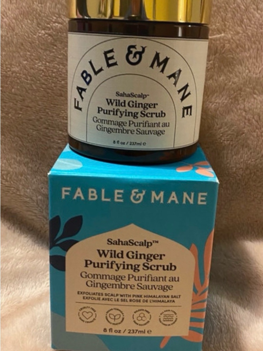 FABLE & MANE Wild Ginger Purifying Scrub - Blue & Gold